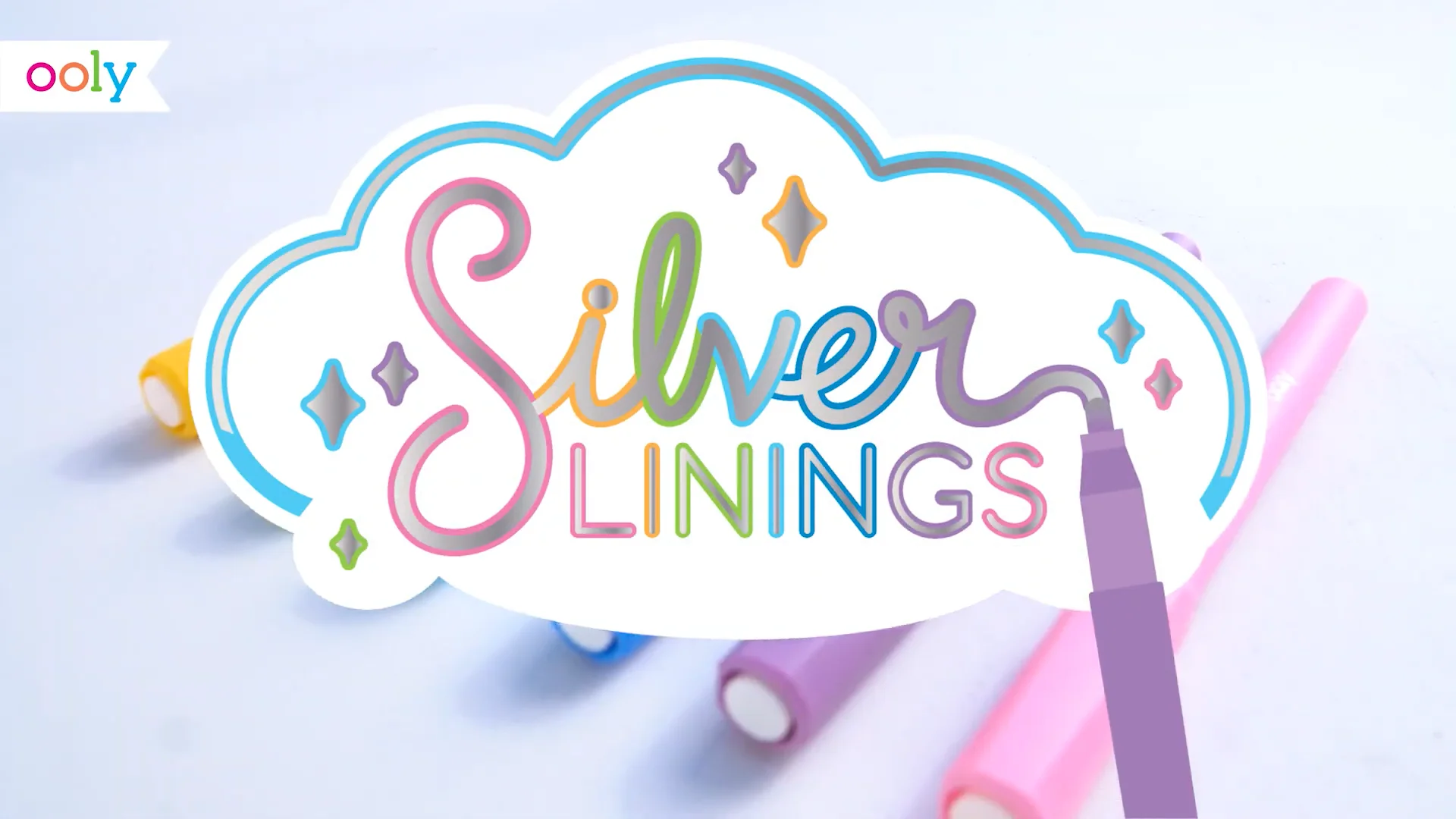 Silver Linings Outline Markers - Set of 6 by OOLY