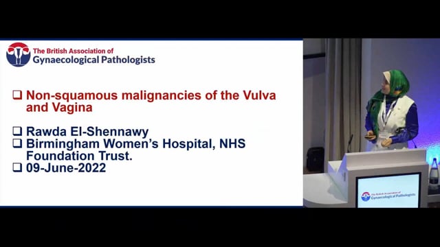 Case presentation: Non squamous malignancies of the vulva and vagina