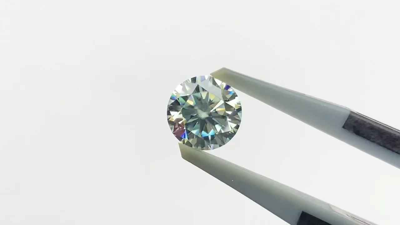 モアサナイト AAA ルース ラウンドファセットカット6×6mm 【アイス