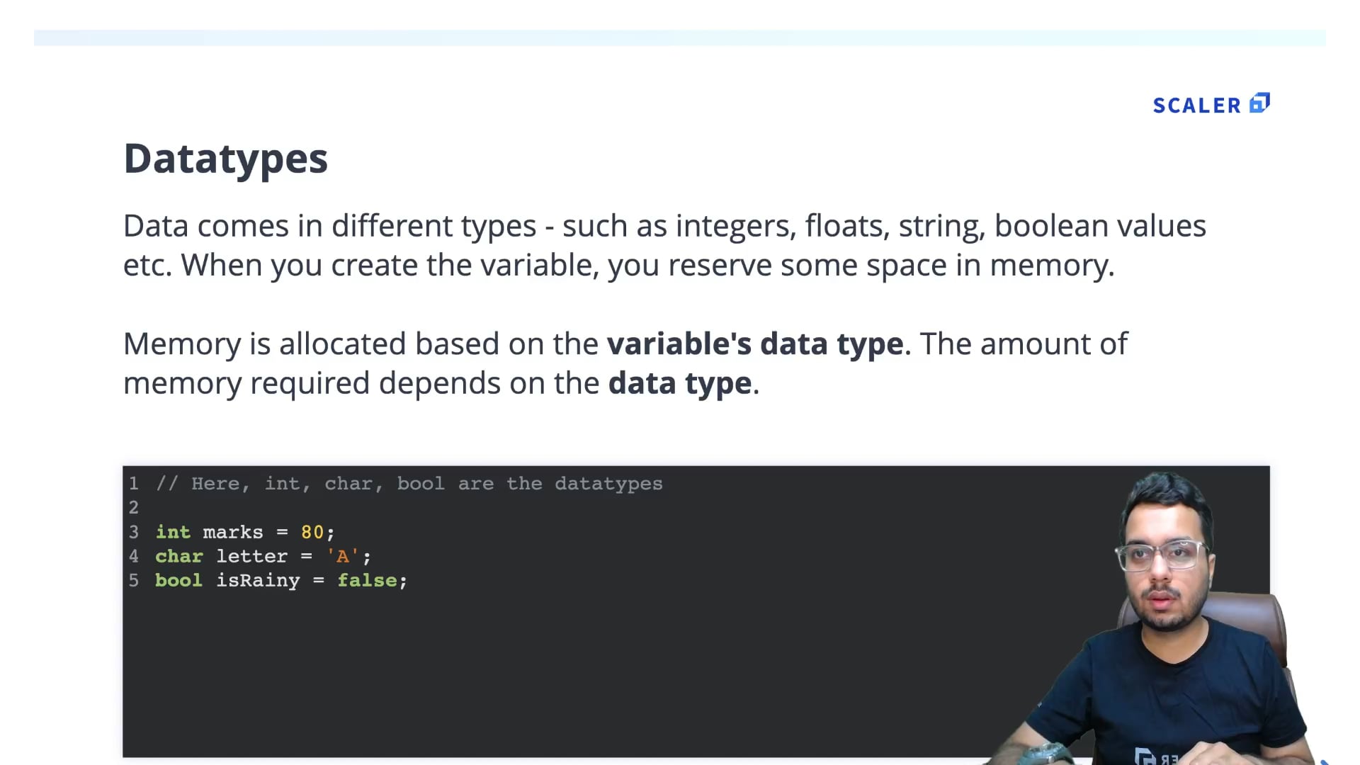 Learn about data types in c++ | scaler topics