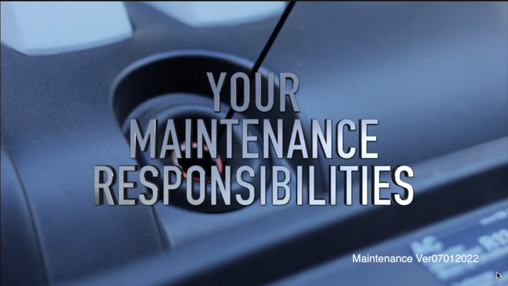 MAINTENANCE Ver07012022 on Vimeo