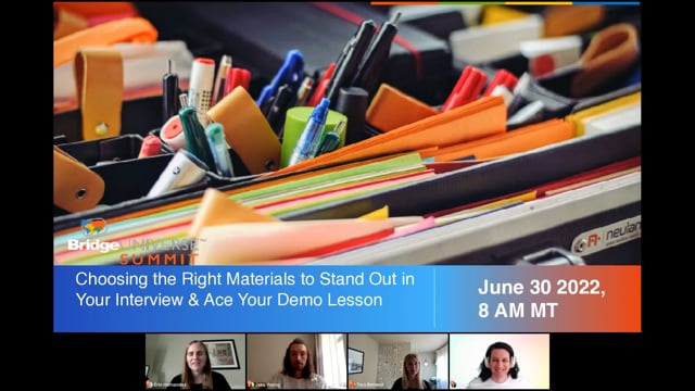 Choosing The Right Materials to Stand Out in Your Interview & Ace Your Demo Lesson