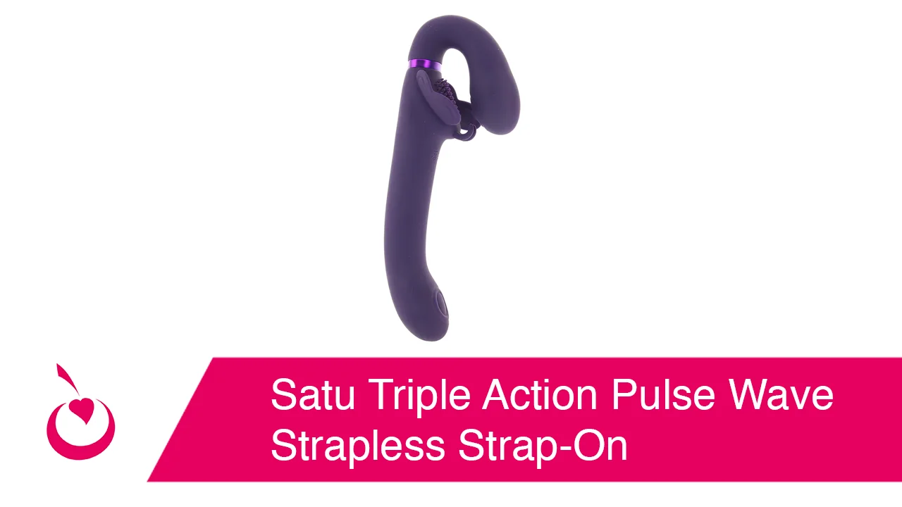 Vive Satu Triple Action Rechargeable Pulse Wave & Vibrating G-spot  Strapless Strap-on
