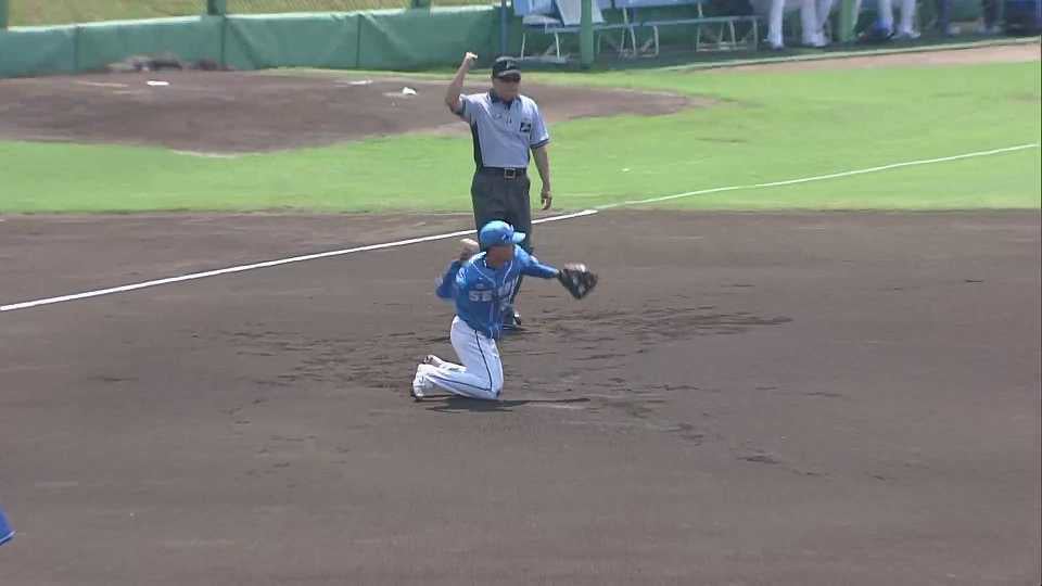 【ファーム】ライオンズ・滝澤夏央 反応素早く横っ飛びのファインプレー!! 2022年7月1日 埼玉西武ライオンズ 対 読売ジャイアンツ