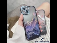 Aesthetic Snow Mountain Transparent Bumper Case For iPhone