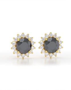 Vidéo: Boucles d'oreille Or Jaune Saphir et Diamant 2.61grs