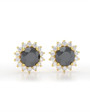 Video: 14K Gold Ruby Diamonds Earrings