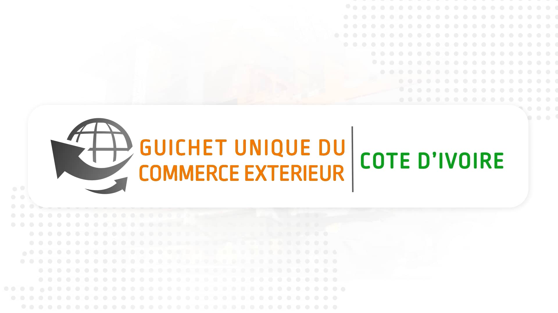 GUCE - Guichet Unique du Commerce Extérieur on Vimeo
