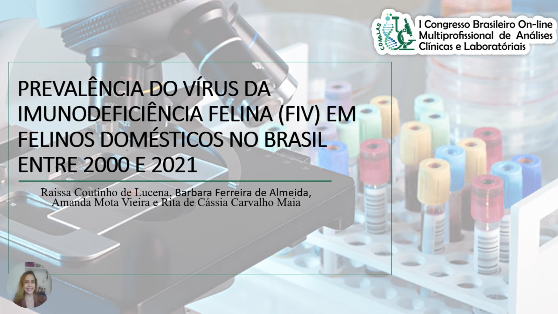 71 - conalab - 7077 - CONALAB - Estudo Epidemiológico da FIV.mp4 on Vimeo