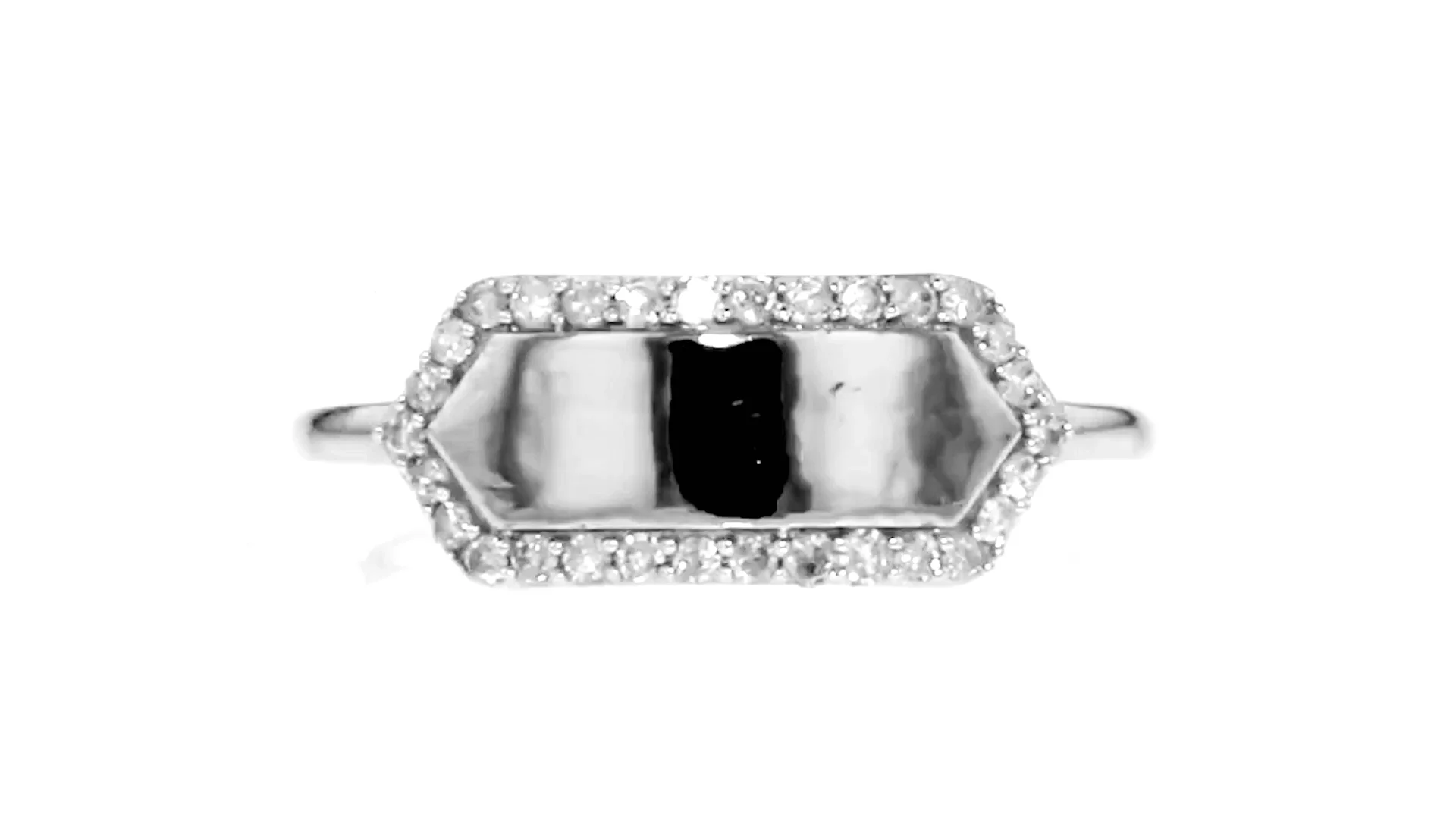 Three-Initial - .20 ct. t.w. Diamond Ring in Sterling Silver. Size