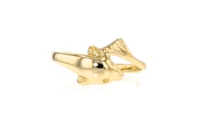 14kt Yellow Gold Dolphin Adjustable Toe Ring
