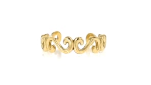 14kt Yellow Gold Swirl Adjustable Toe Ring