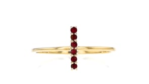 10 ct. t.w. Garnet Linear Ring in 14kt Yellow Gold