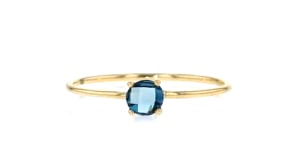 20 Carat London Blue Topaz Ring in 14kt Yellow Gold