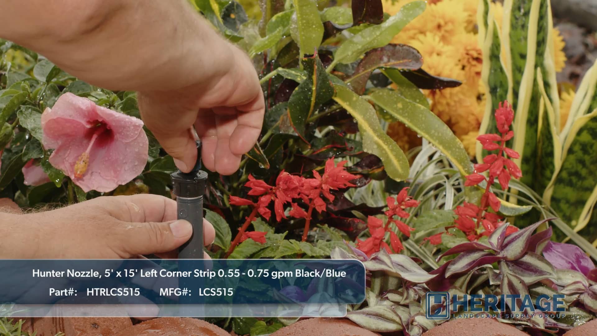 Hunter Nozzle, 5' x 15' Left Corner Strip 0.55 0.75 gpm Black/Blue