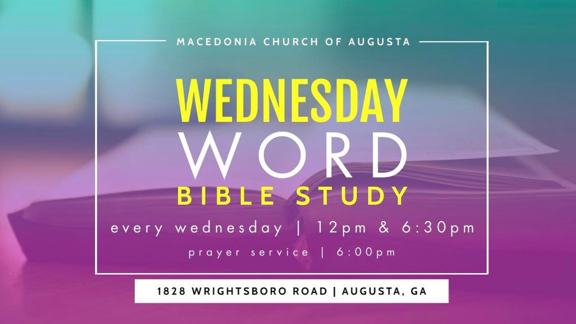 Bible Study (noon) | 06/29/22