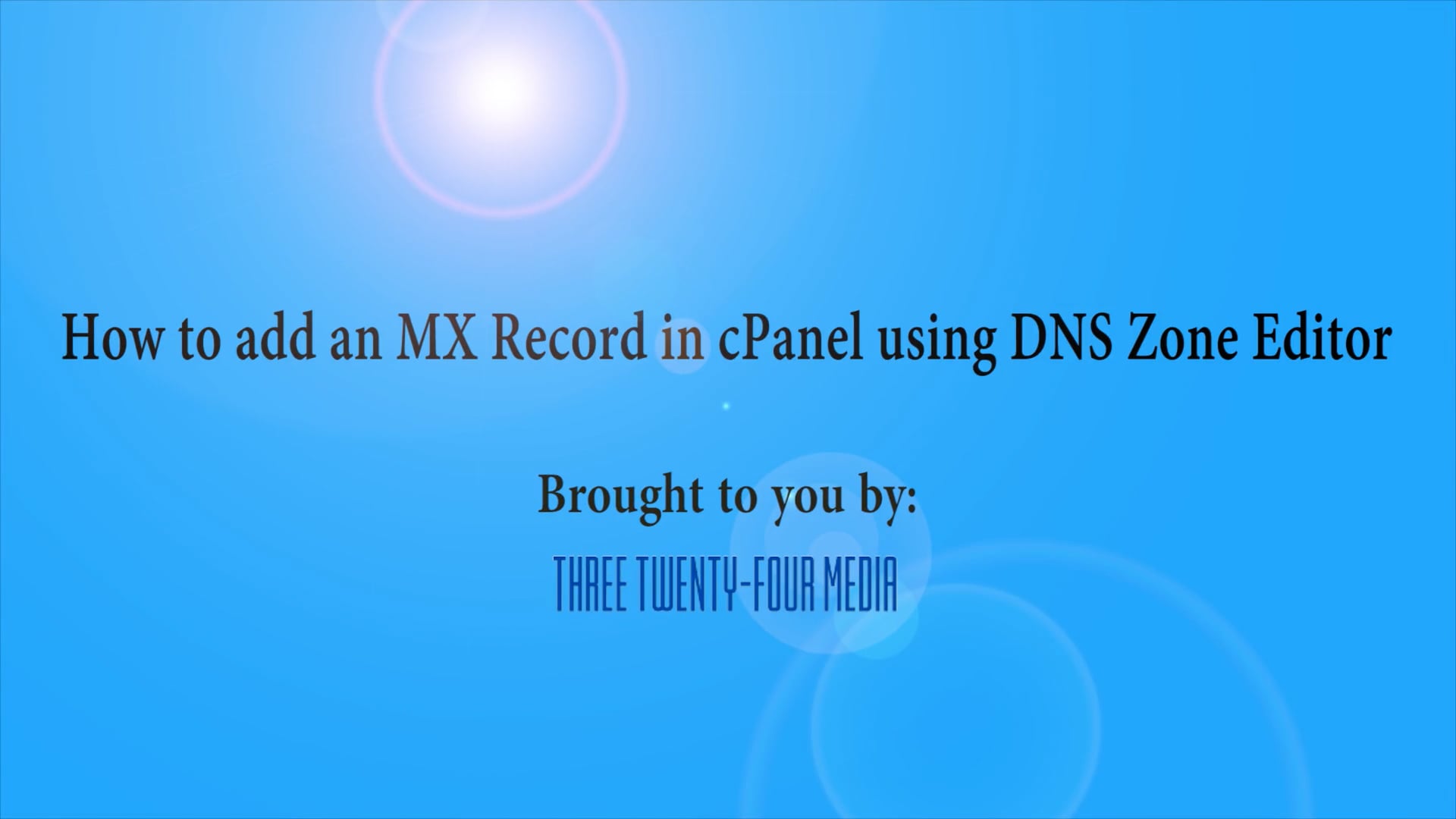 How to add an MX Record in cPanel using DNS Zone Editor on Vimeo