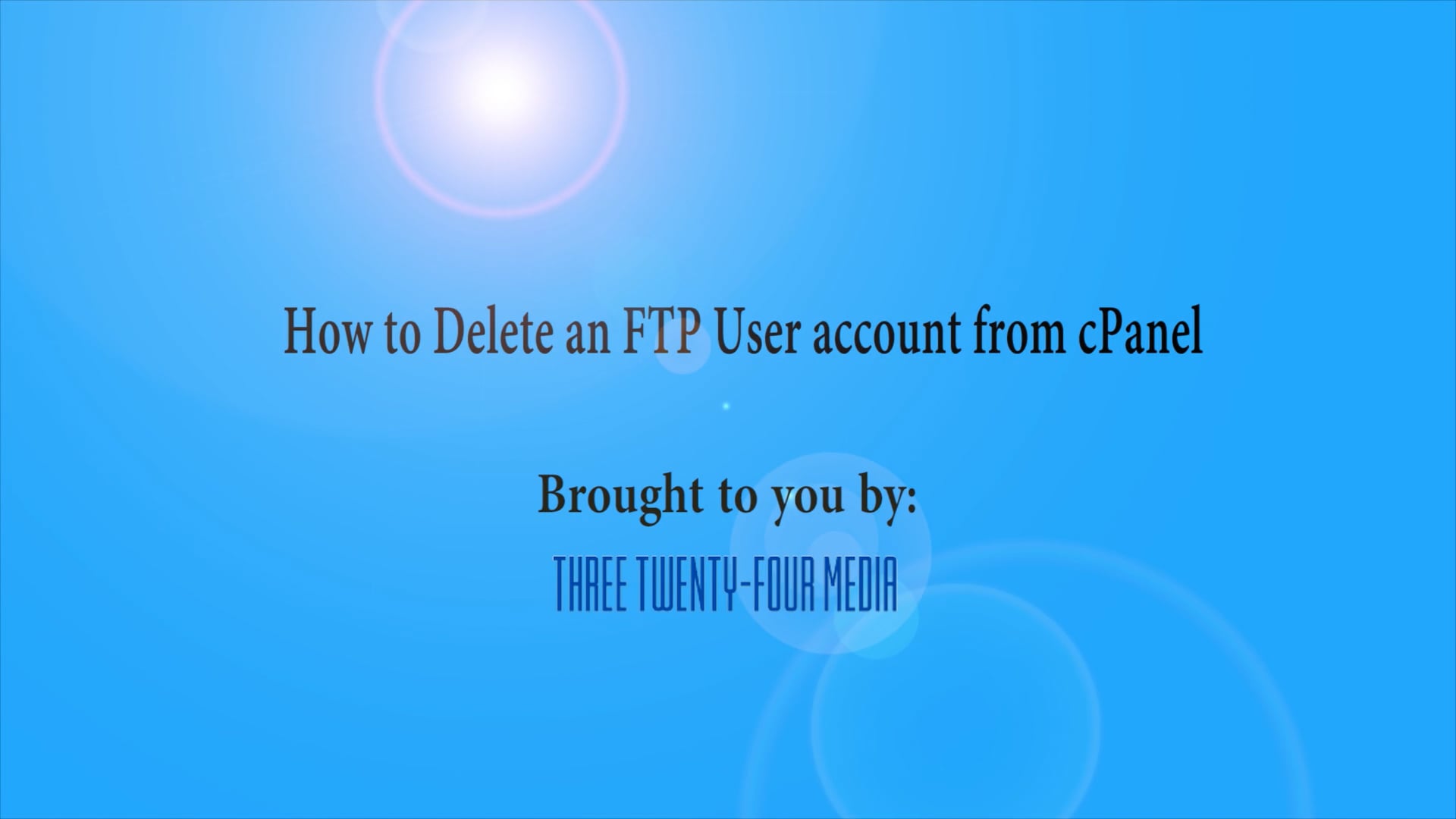 How to Delete an FTP User account from cPanel on Vimeo