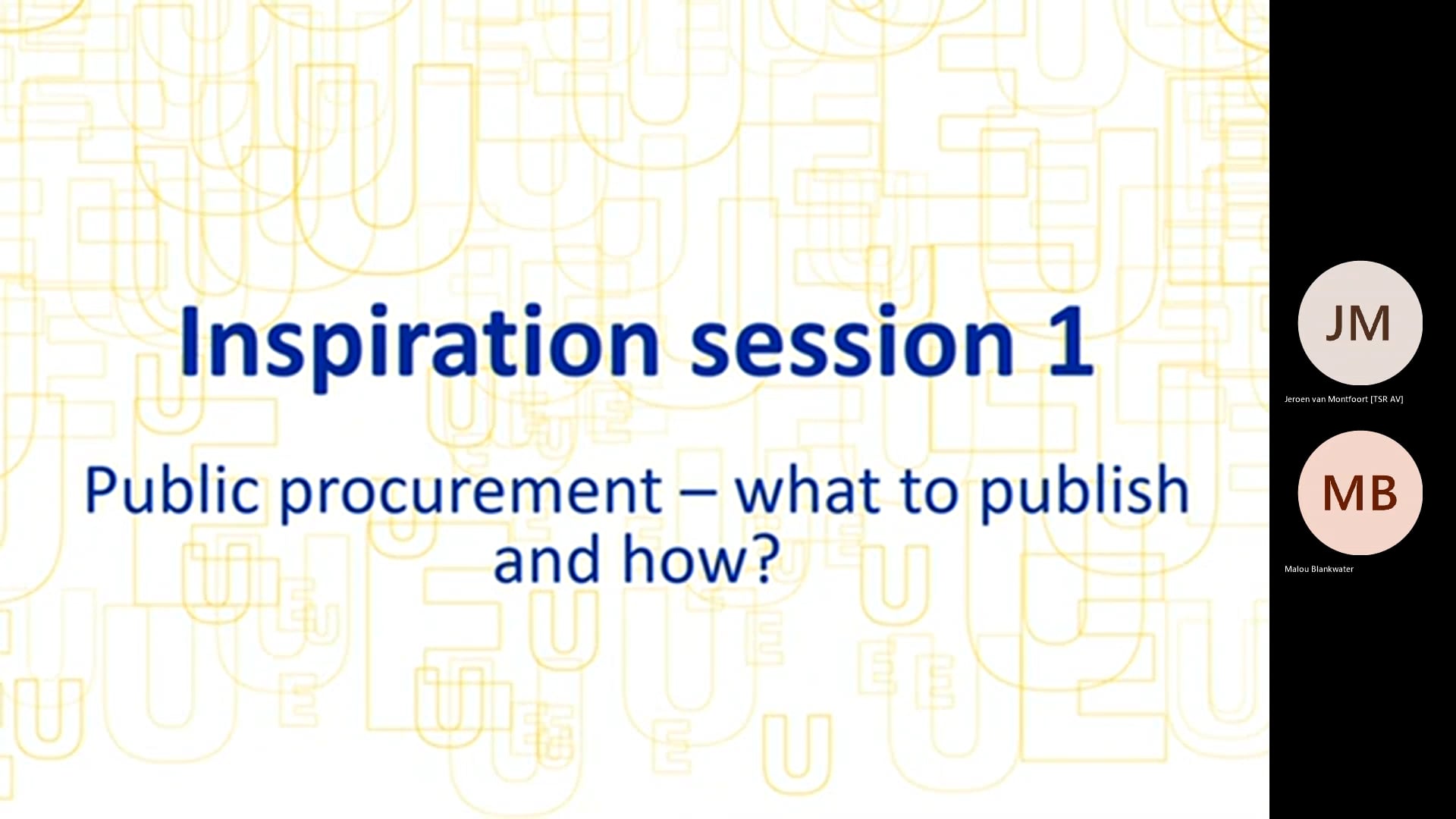 Procurement data what to publish and how on Vimeo
