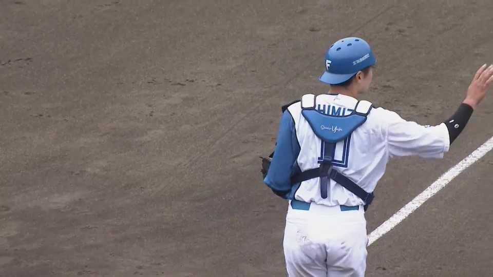 【ファーム】ファイターズ・清水優心 矢のような送球で盗塁阻止!! 2022年7月3日 北海道日本ハムファイターズ 対 福岡ソフトバンクホークス