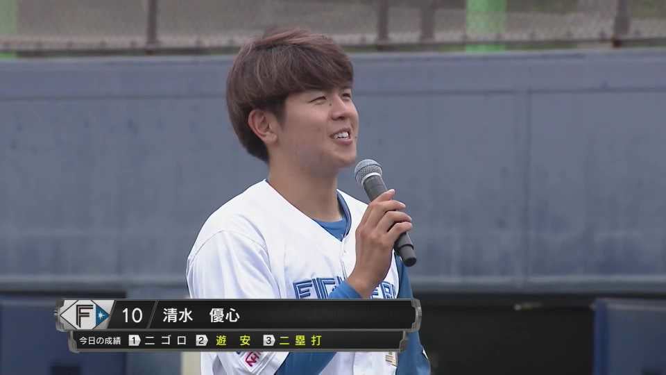 【ファーム】7月3日 ファイターズ・清水優心選手 ヒーローインタビュー 7月3日 北海道日本ハムファイターズ 対 福岡ソフトバンクホークス