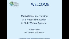 Motivational Interviewing as a Practice Innovation in Child Welfare