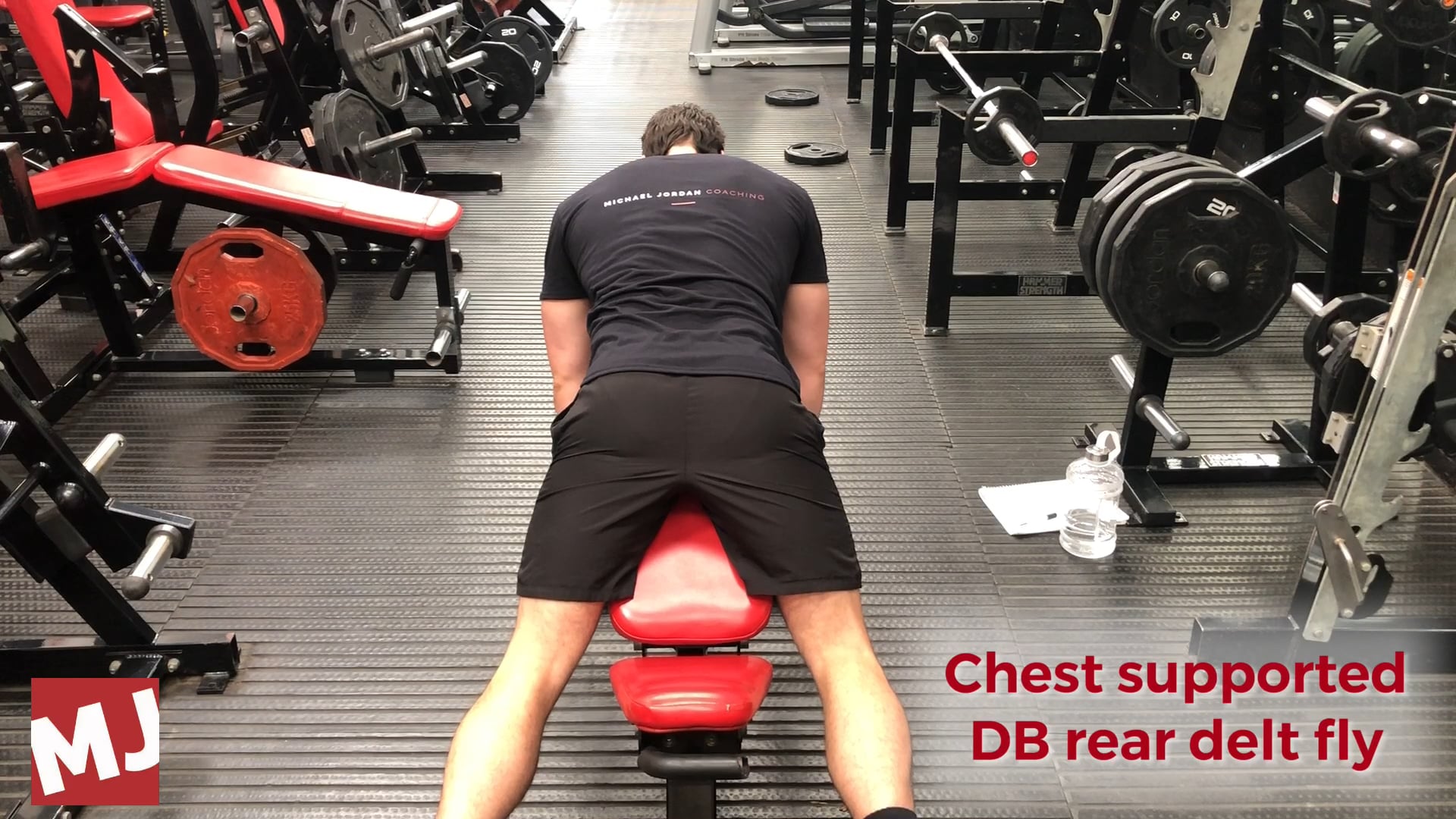 Chest supported DB rear delt fly on Vimeo