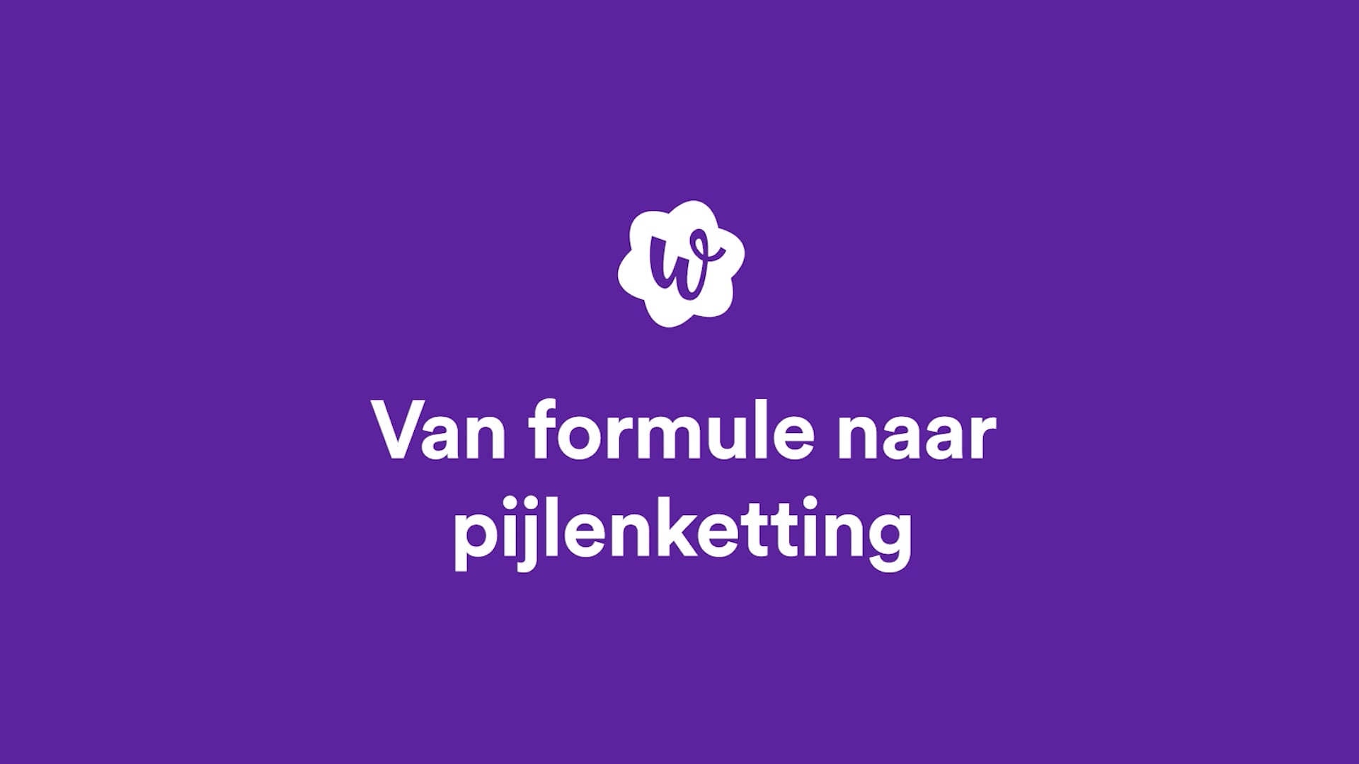 Van Formule Naar Pijlenketting WRTS