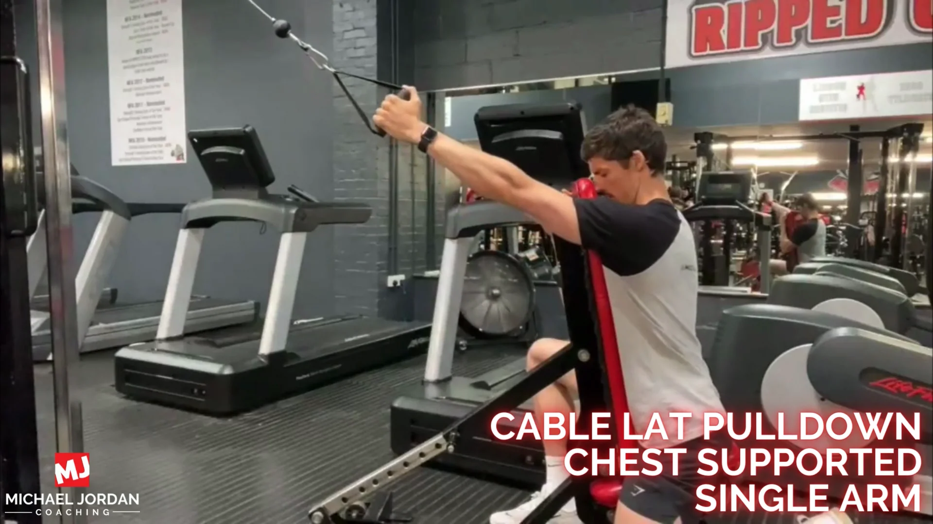 Cable lat pulldown chest supported single arm on Vimeo