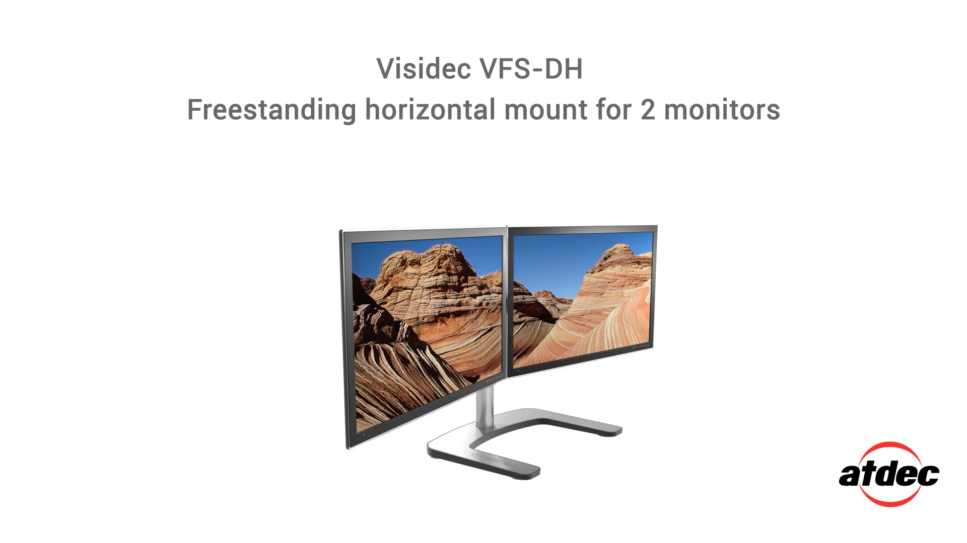 Atdec VFS-DH dual horizontal freestanding mount