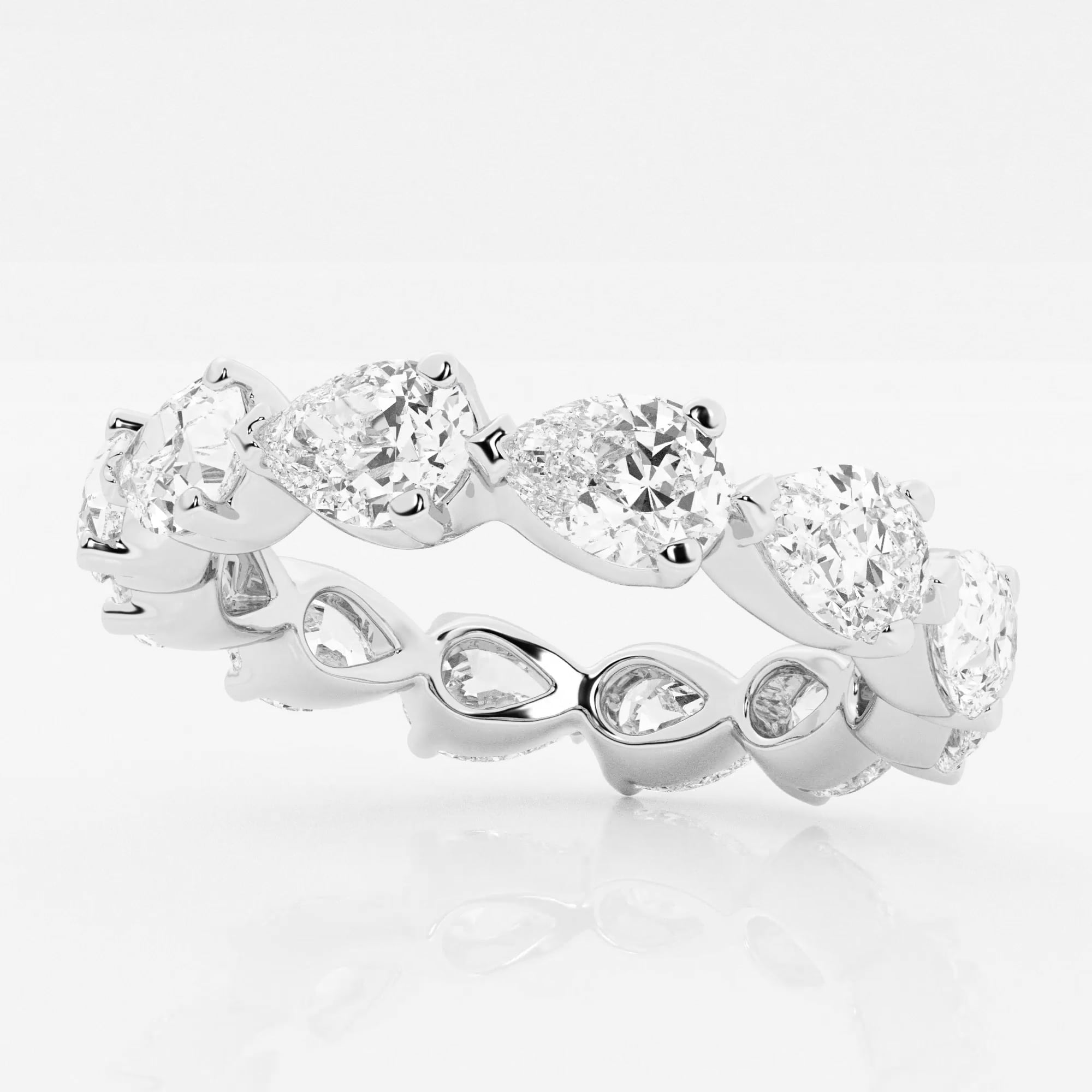 product video for 3 ctw Floating Pear Lab Grown Diamond Eternity Band - 3.38mm Width