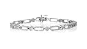 2.00 ct. t.w. Diamond Cluster Bracelet in 14kt White Gold