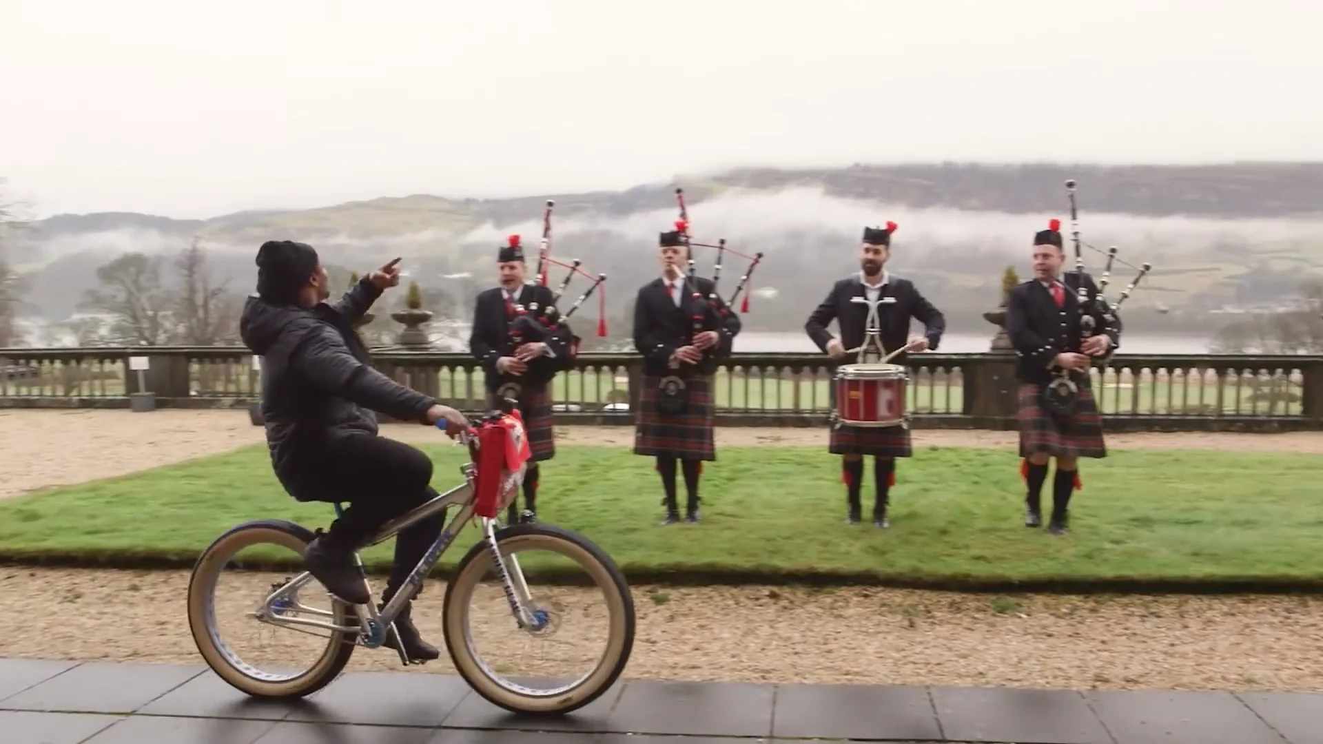 Watch: Marshawn Lynch takes Skittles to Scotland ahead of Super