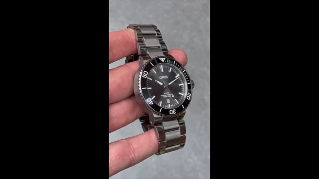 Oris Aquis Titanium in hand