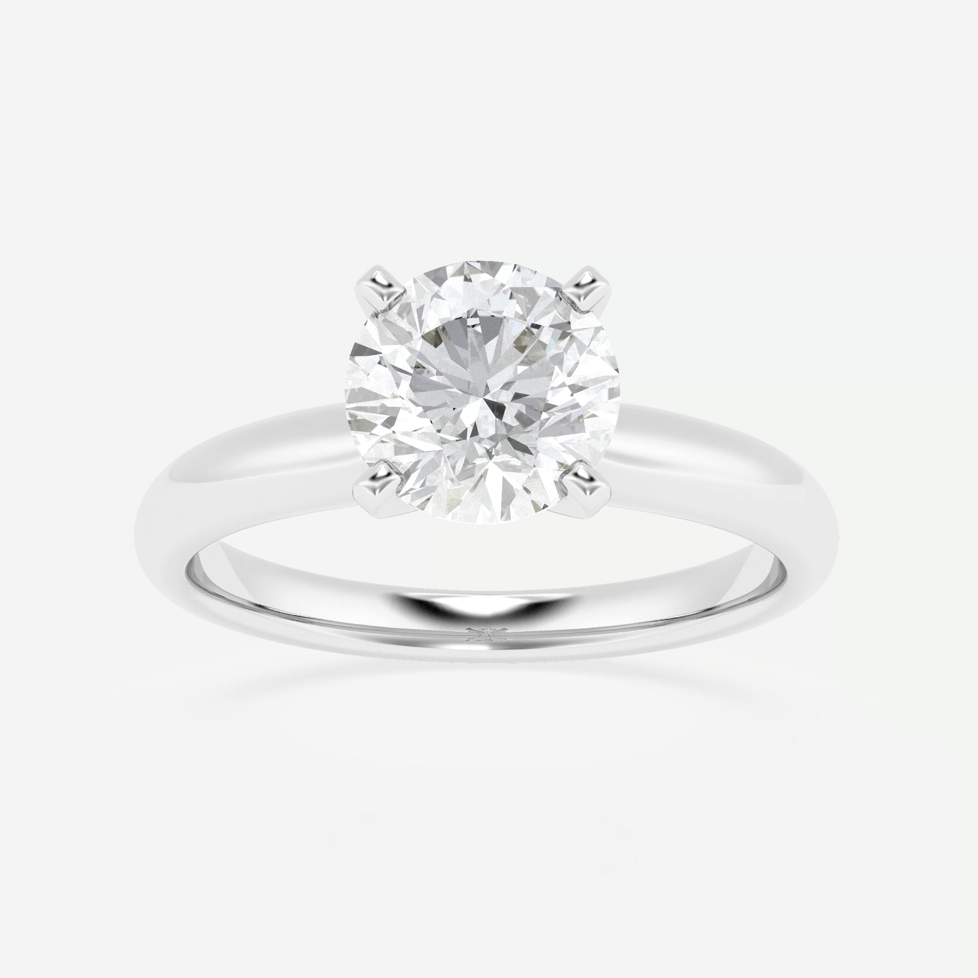 product video for 1 ctw Round Lab Grown Diamond Double Prong Low Profile Solitaire Engagement Ring