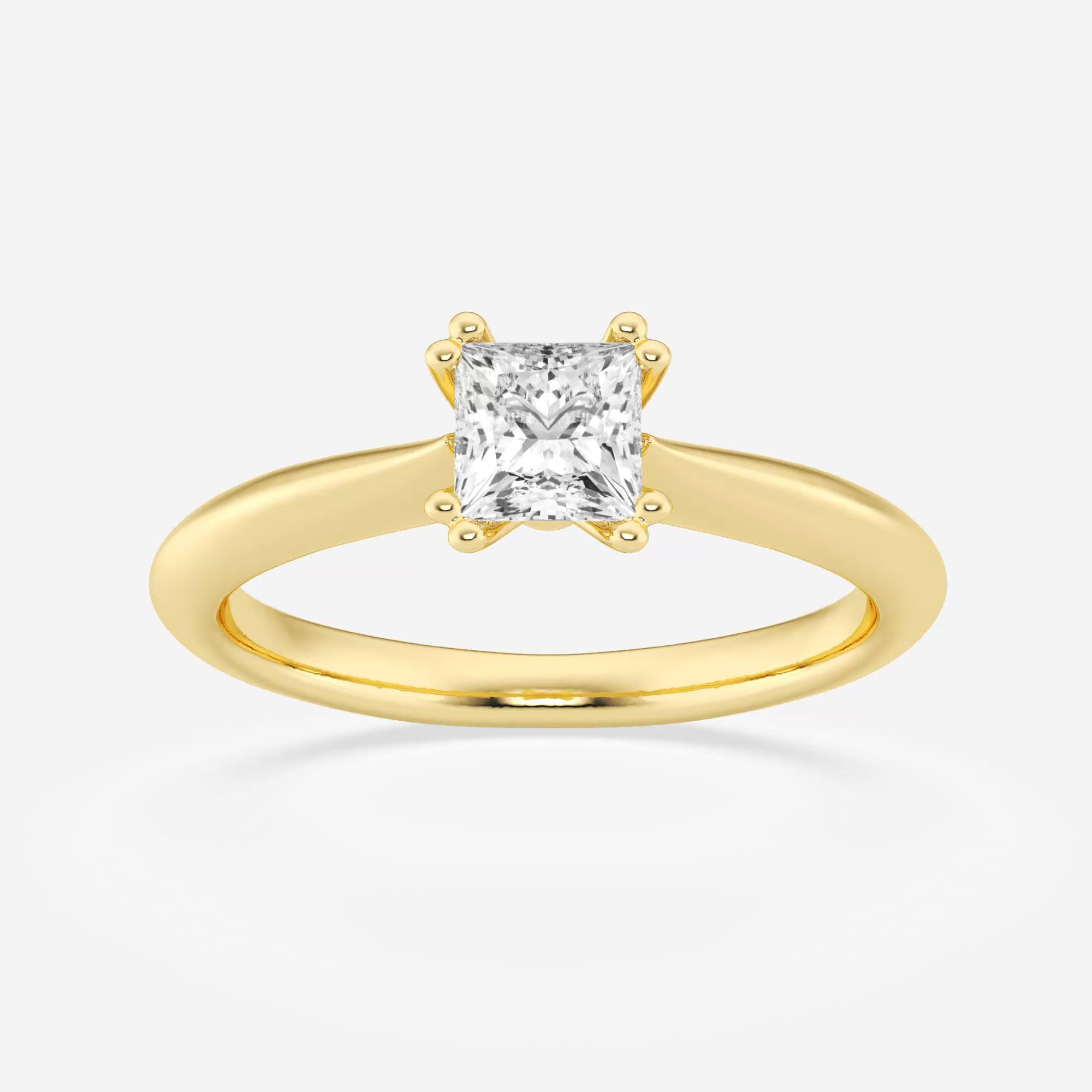product video for 1 ctw Princess Lab Grown Diamond Double Prong Low Profile Solitaire Engagement Ring