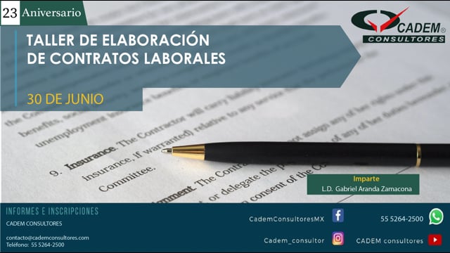 TALLER DE ELABORACIÓN DE CONTRATOS LABORALES