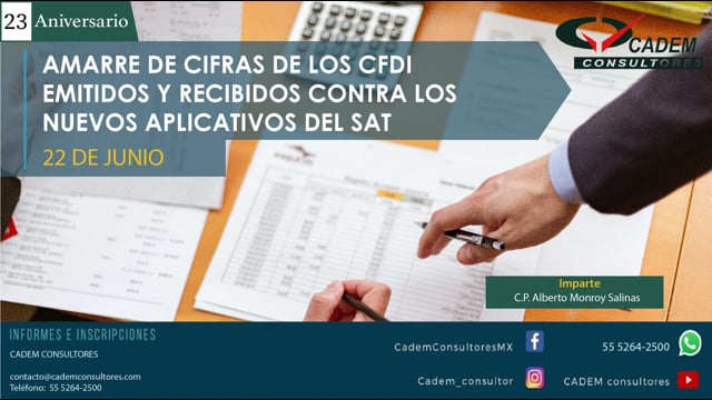 Amarre de cifras de los CFDI emitidos y recibidos contra los nuevos aplicativos del SAT