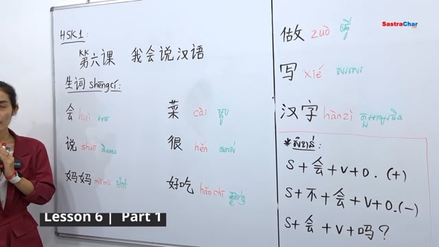 ⁣HSK 1 | 第 6 课 : 我会说汉语 [Part 1]
