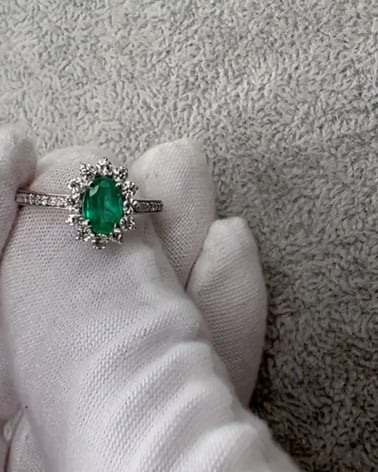 Video: 925 Silber Smaragd Diamanten Ringe