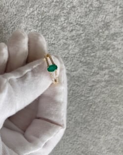 Vidéo: Bague Or Jaune Emeraude et diamants 2.102grs
