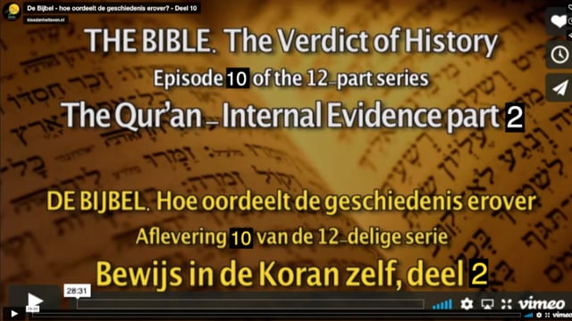 De Bijbel. Hoe oordeelt de geschiedenis erover - Deel 10:...