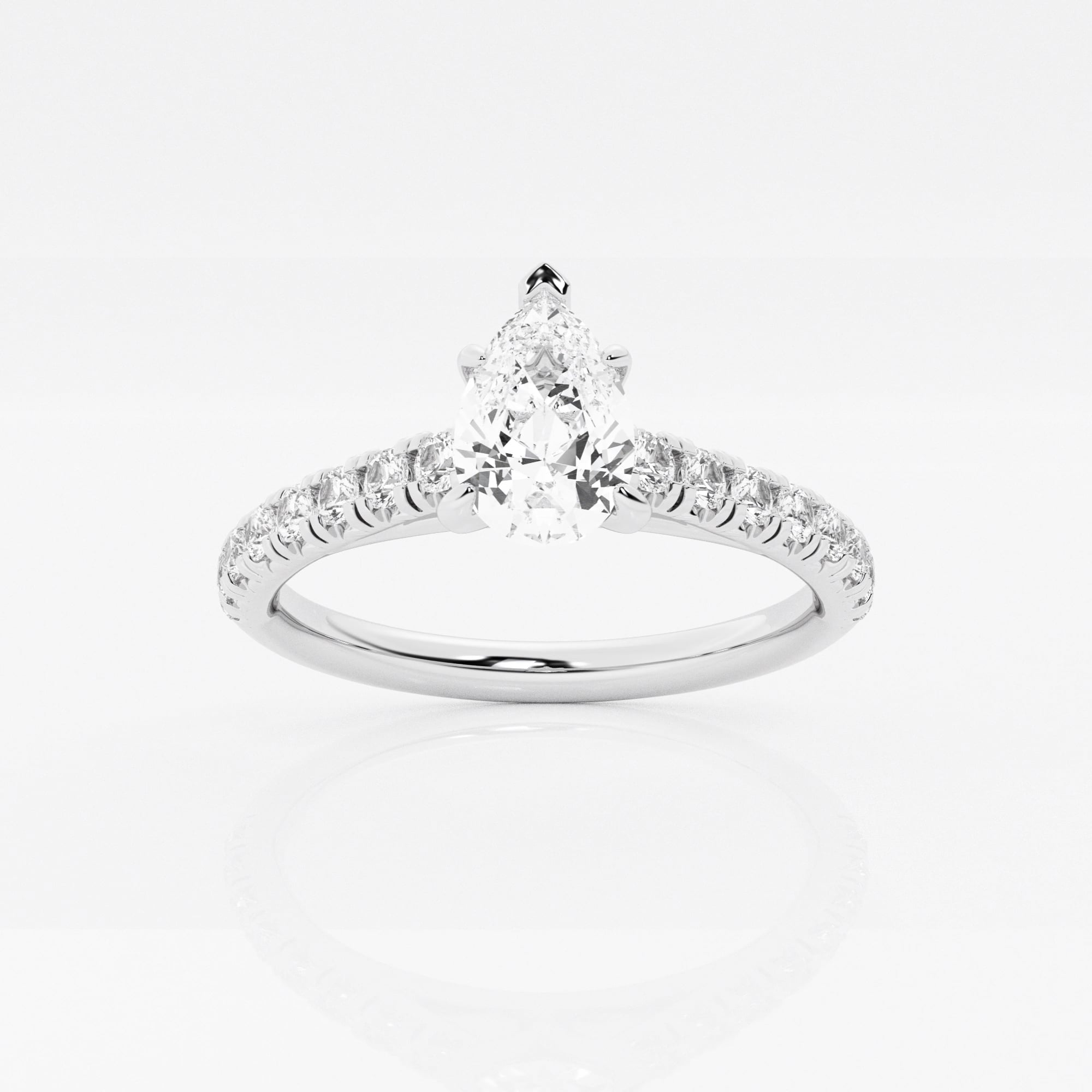 product video for 1 1/8 ctw Pear Lab Grown Diamond French Pave Engagement Ring