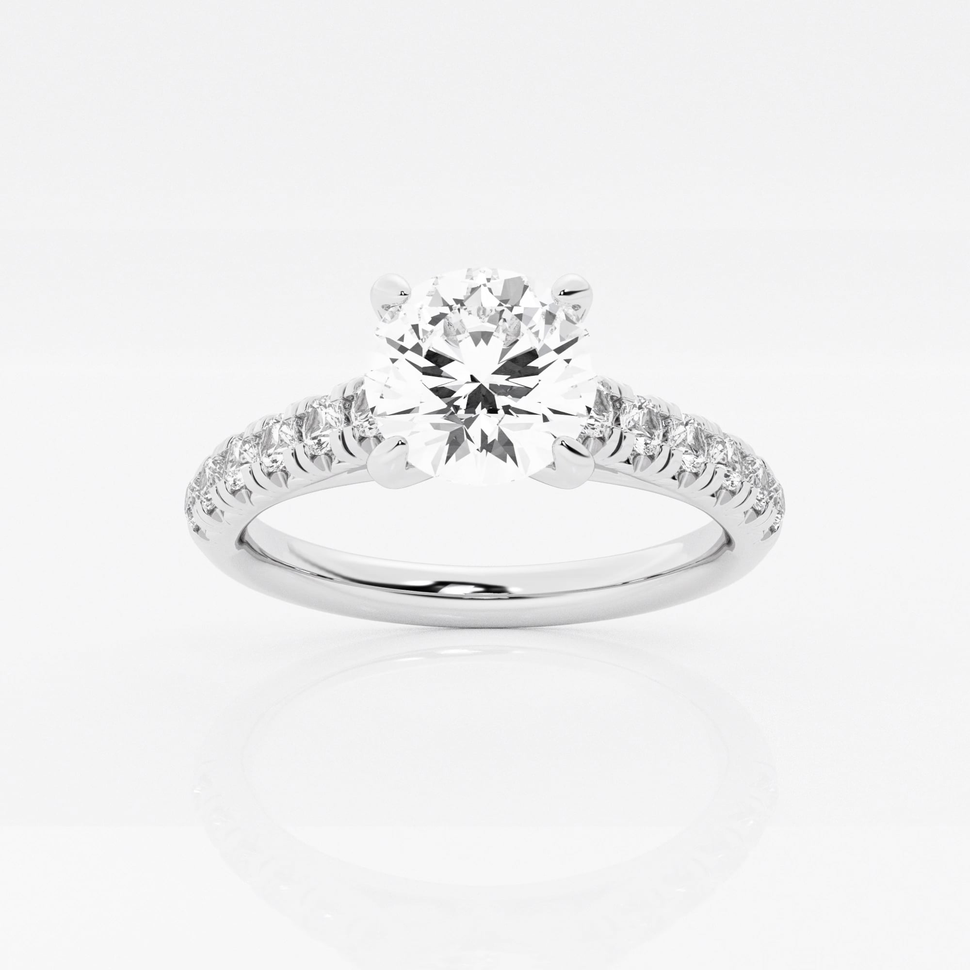 product video for 2 ctw Round Lab Grown Diamond French Pave Engagement Ring