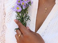 Birthflower ring met bloem