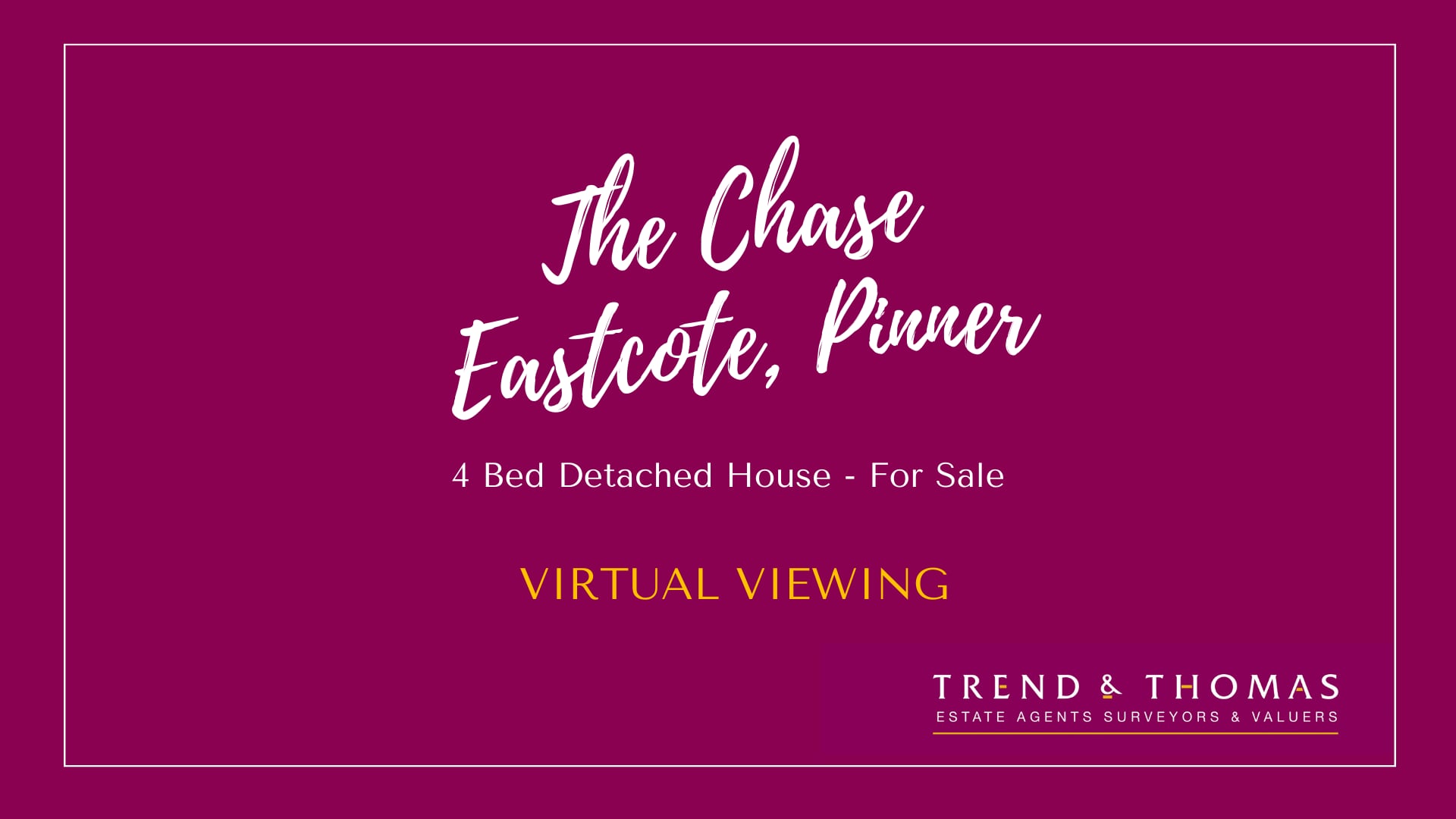 The Chase, Eastcote, Pinner 4 Bed Detached House For Sale on Vimeo