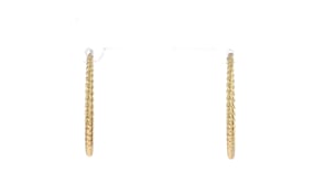 Italian 14kt Yellow Gold Twisted Hoop Earrings