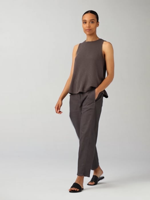 Organic Cotton Denim Lantern Pant | EILEEN FISHER