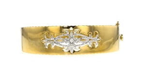 45 ct. t.w. Diamond Open-Space Bangle Bracelet in 18kt Gold Over Sterling