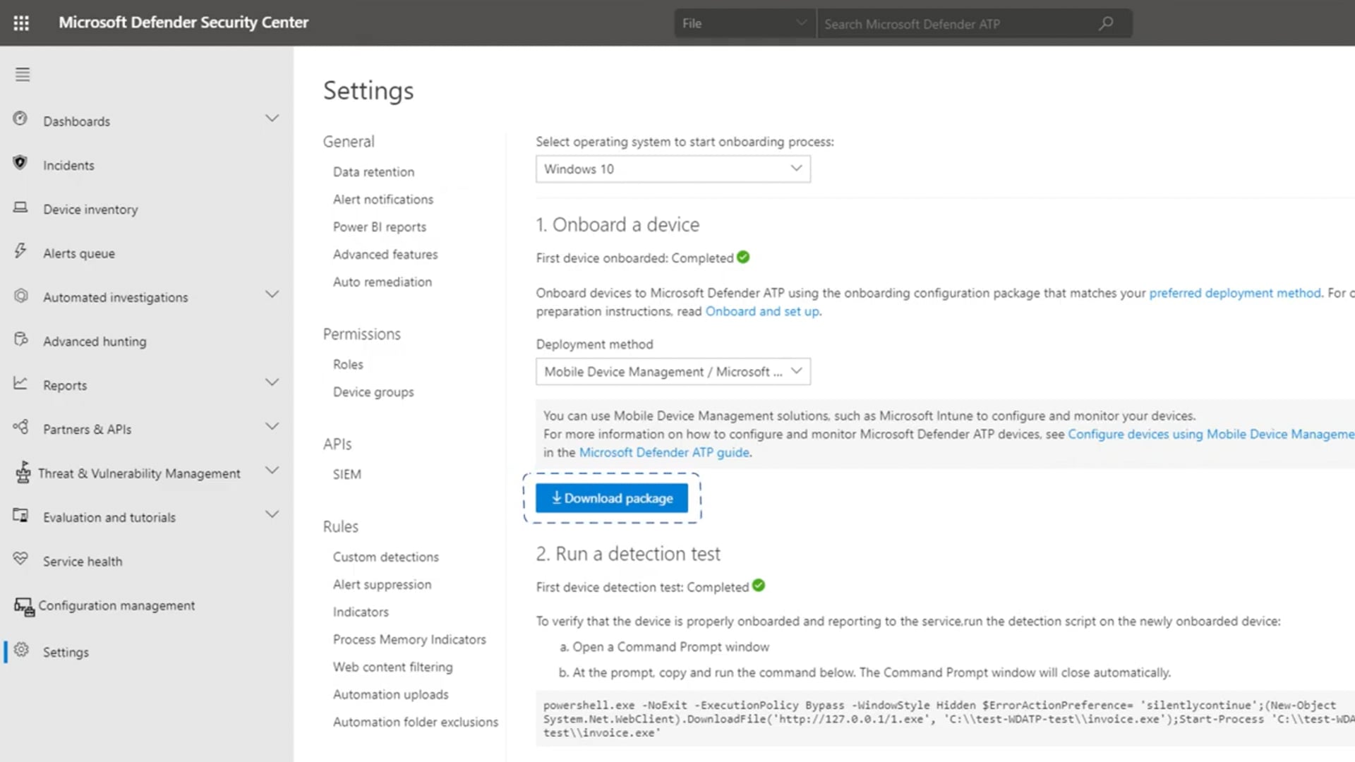 Onboarding clients with Microsoft Defender for Endpoint